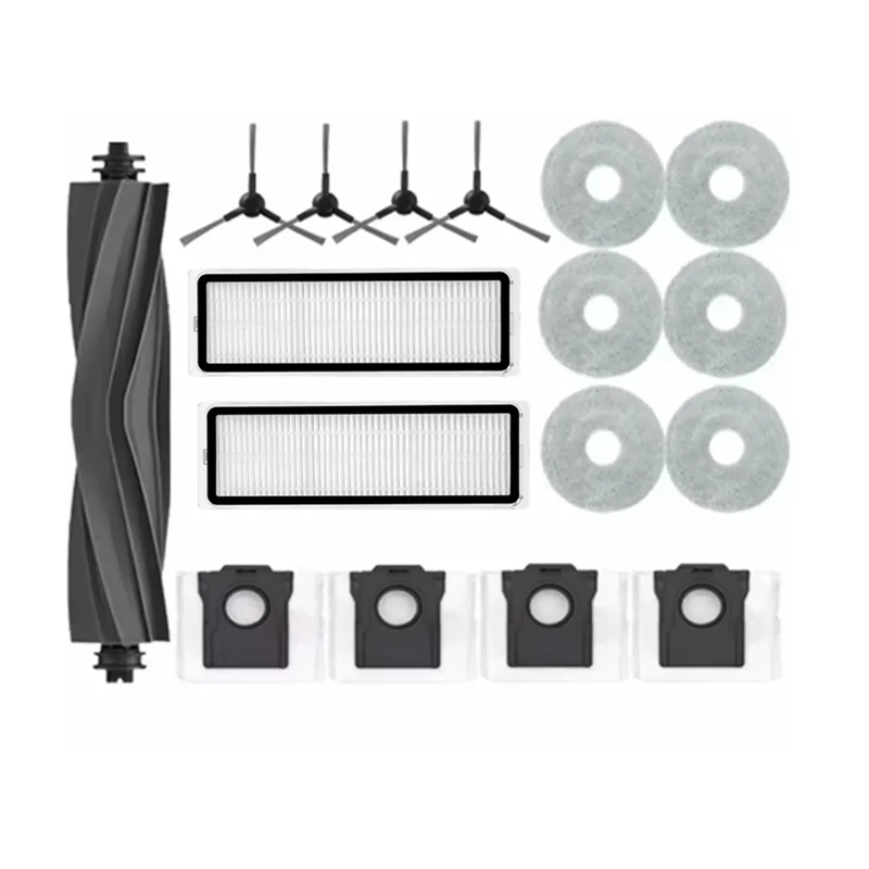 N98R For Dreame Bot L10s Plus Robot Vacuum Roller Side Brush HEPA Filter Mop Pad Dust Bag Long Lasting Spare Accessories