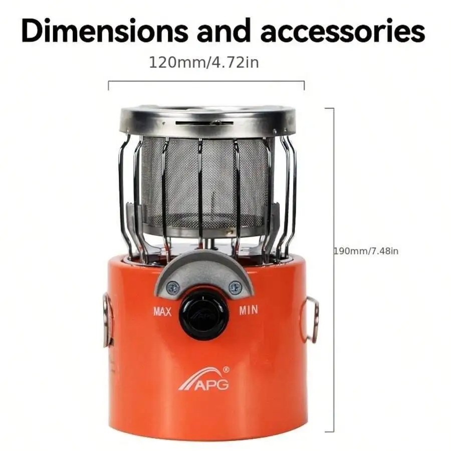 VAETTLO 9000 BTU Propane Heater Stove - 2-In-1, Indoor & Outdoor Portable Camping Gas Stove, Camping Stove, Reliable For Heating