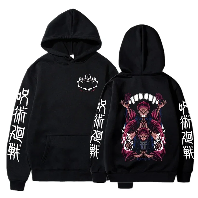 Ryoumen Sukuna Anime Graphic Printed Hooded Jujutsu Kaisen Men Women Hoodies Plus Size Sweatshirt Harajuku Unisex Pullover