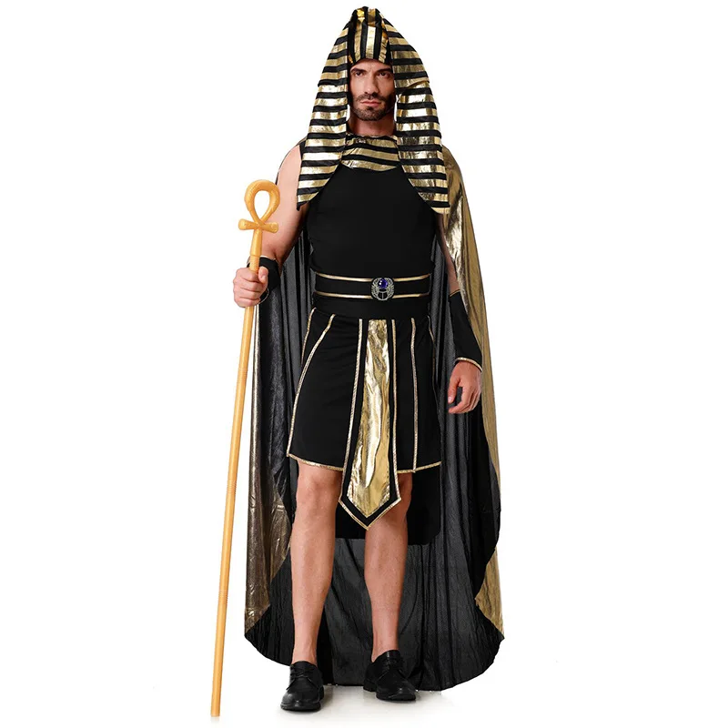 

Men's Egyptian Pharaohs Halloween Costumes Adults Ancient Roman Prince Party Stage Show Role-playing Performance Outfit