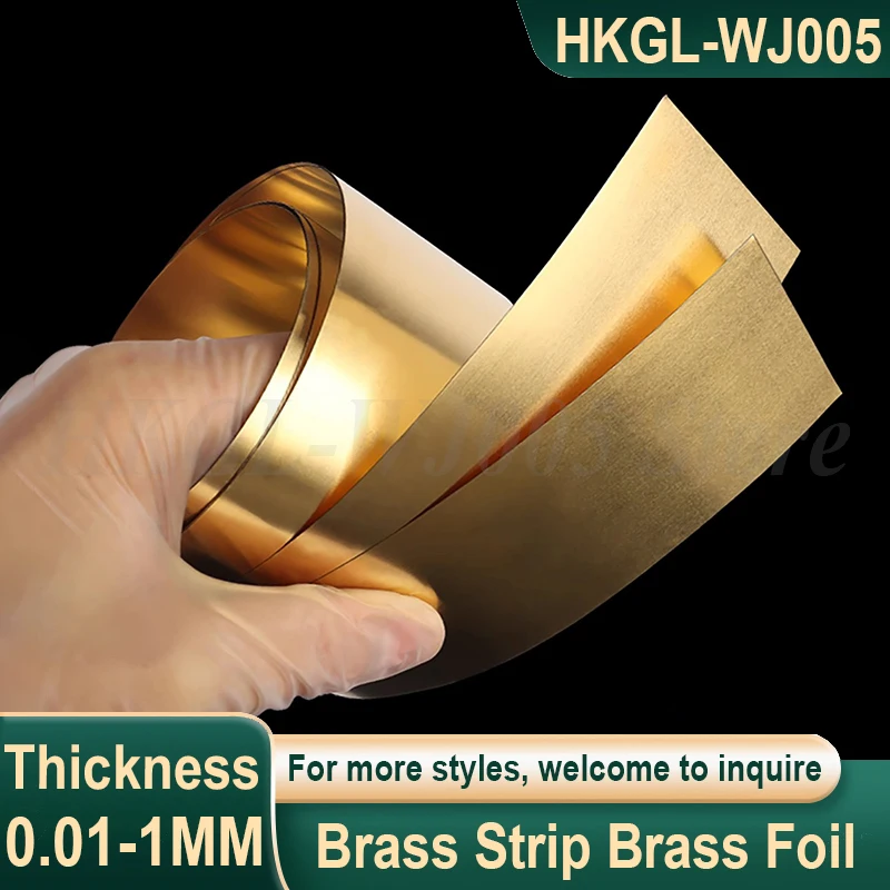 

Thick 0.01-1mm Brass Sheet Brass Foil Brass Skin Brass Metal Thin Sheet Foil Plate Brass Strip Brass Plate Customizable