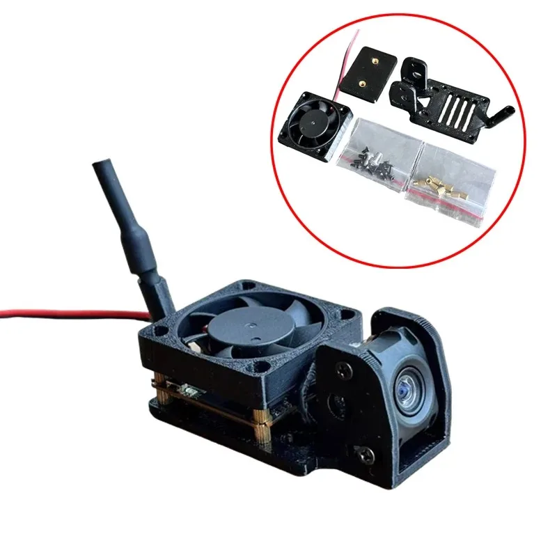 1Set Fixed Mount Bracket For DJI O4 Air Unit Video Transmission Gimbal Camera Base with Cooling Fan for FPV Drone RC Car