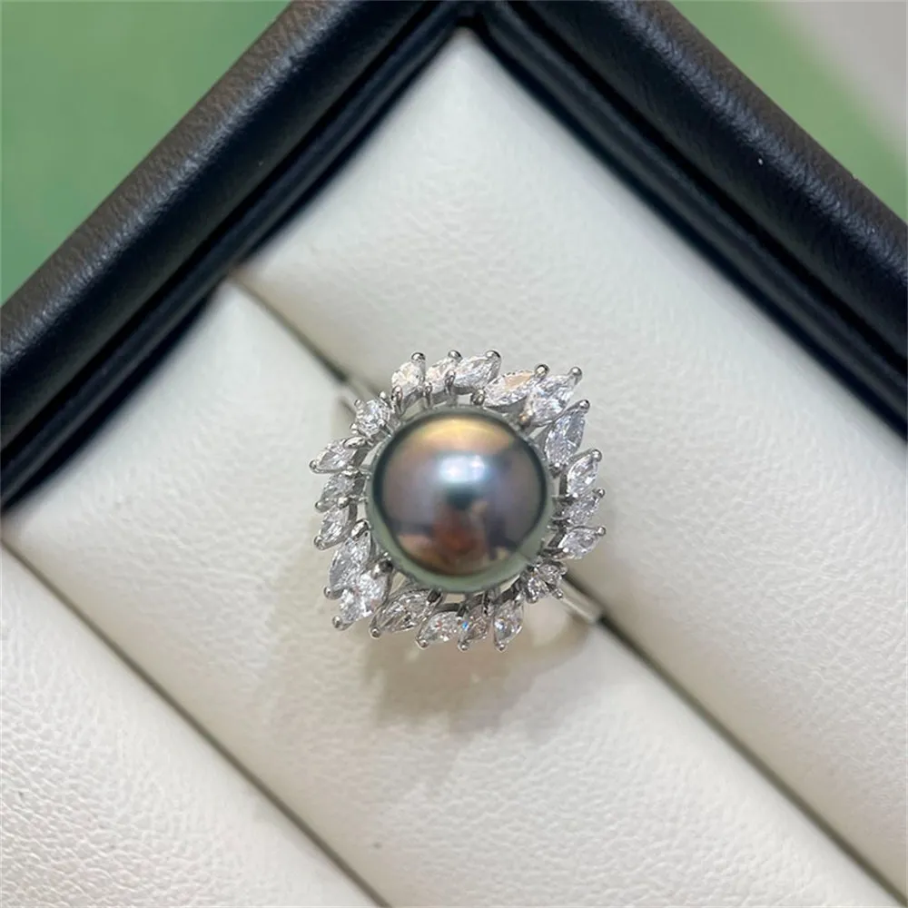 Solid S925 Sterling Silver Pearl Ring Settings Findings & Accessories  for Jewelry Making Bulk Wholesale Craft Supplies No Pearl