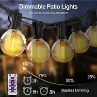 Solar LED Outdoor Lamp G40 Bulbs Camping Fairy Lights Garden Decoration Street Garland 10/25/30/50 Bulbs for Camping