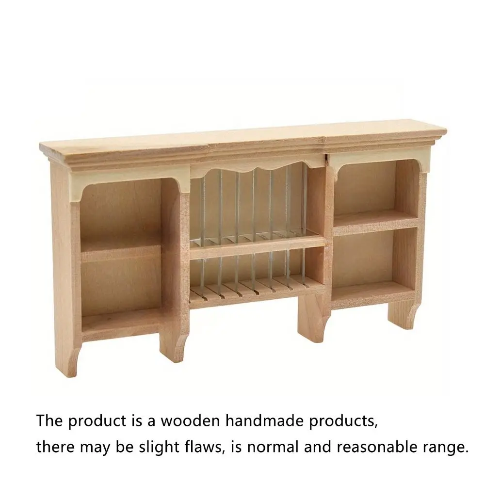 面白い木製 1:12 ドールハウス収納キャビネットシミュレーションドールハウス家具壁掛けキャビネットミニディスプレイ棚子供のおもちゃ