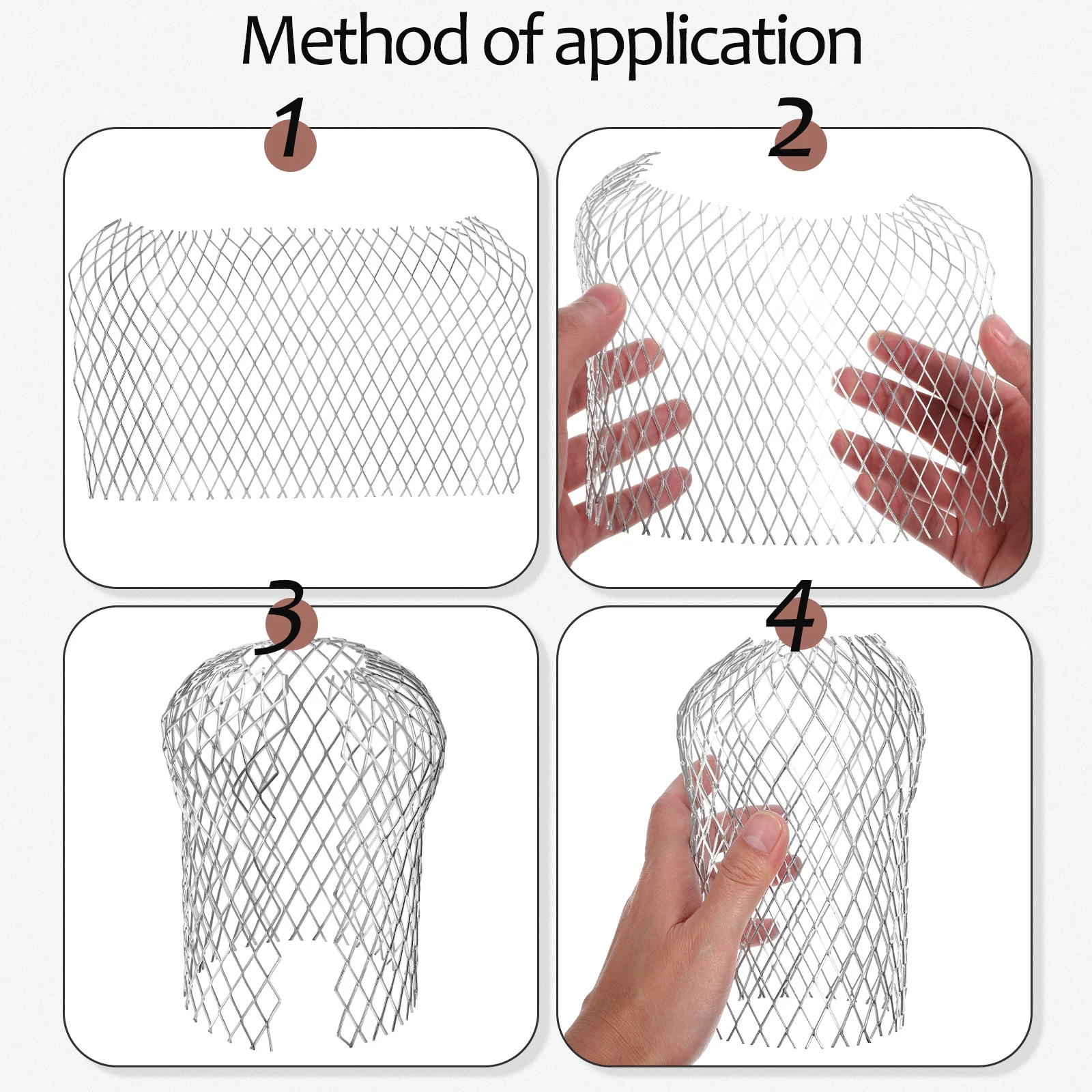 

8 Pcs Leaf Filter Strainer Downspout Guards Gutter Aluminum Mesh Roof Protector for Outdoor Drainage Pipe