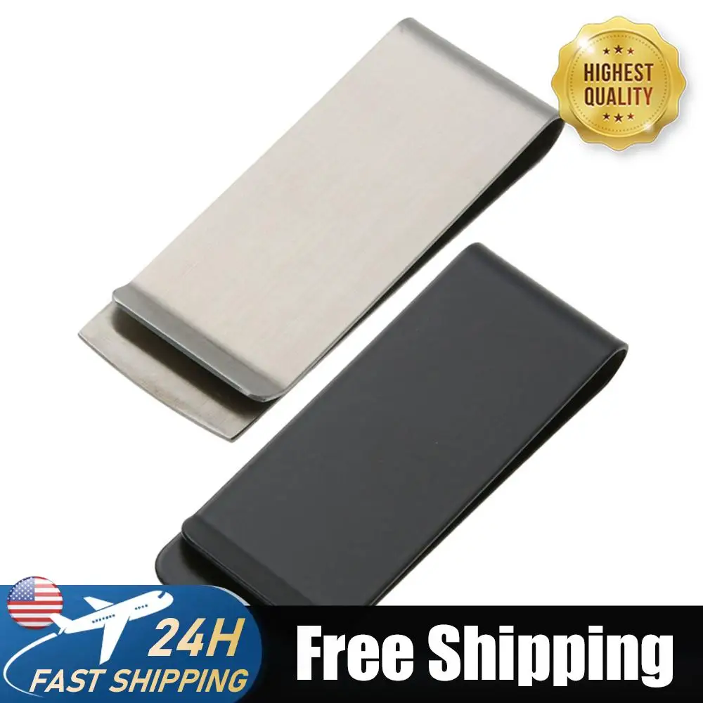 

Stainless Steel Money Clip Metal Wallet Clip Lightweight Slim Cash Clip Minimalist Front Pocket Wallet Clip for Business Travel