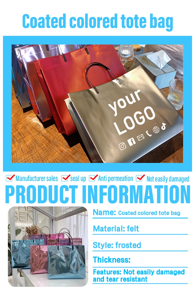20 Geschenktüten für Veranstaltungen, Einkaufszentrum-Werbung, individuell gestaltete Verpackungstüten, Hochzeitsgeschenk-Handtaschen mit individuellem Logo – Detail 1