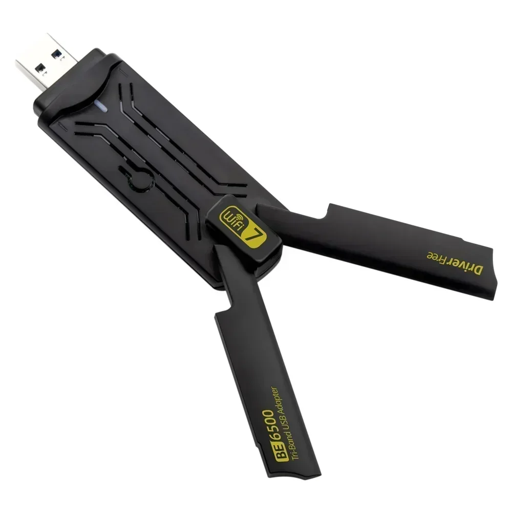 WiFi 7 USB 3.0 محول BE6500 بطاقة الشبكة ثلاثي الموجات 6G/5G/2.4G USB دونغل استقبال لاسلكي سائق مجاني Win 10 11 #4