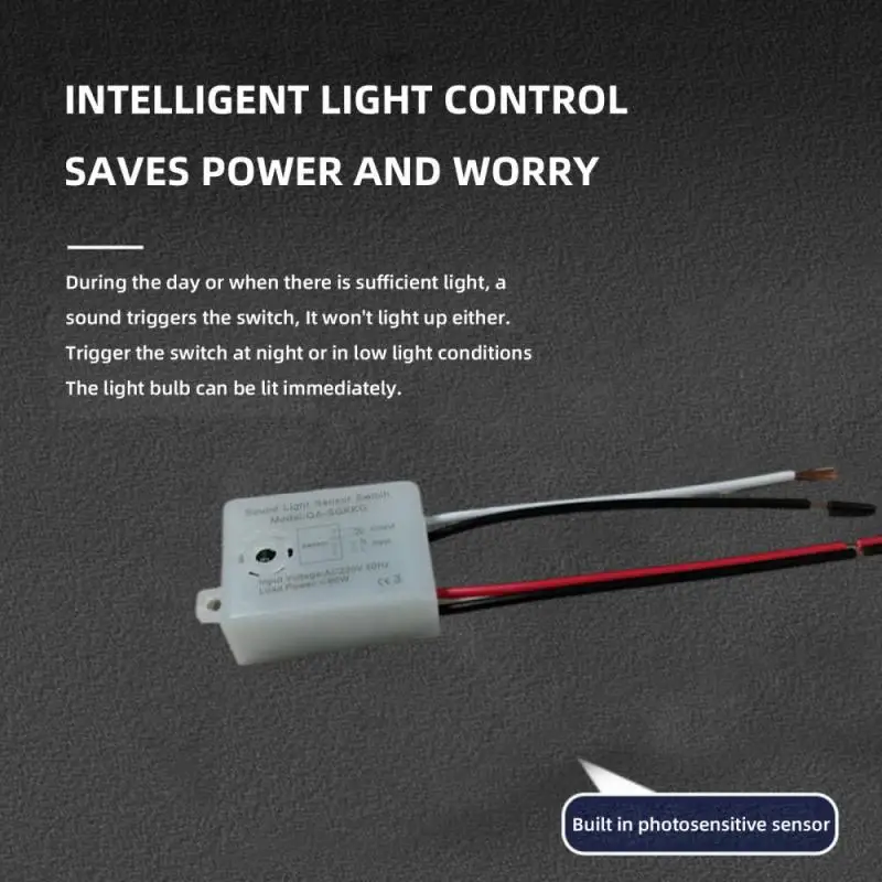 Sound Voice Sensor Home Improvement Smart Sensor Switches Module 220V Detector Intelligent Auto On Off Light Switch Accessories