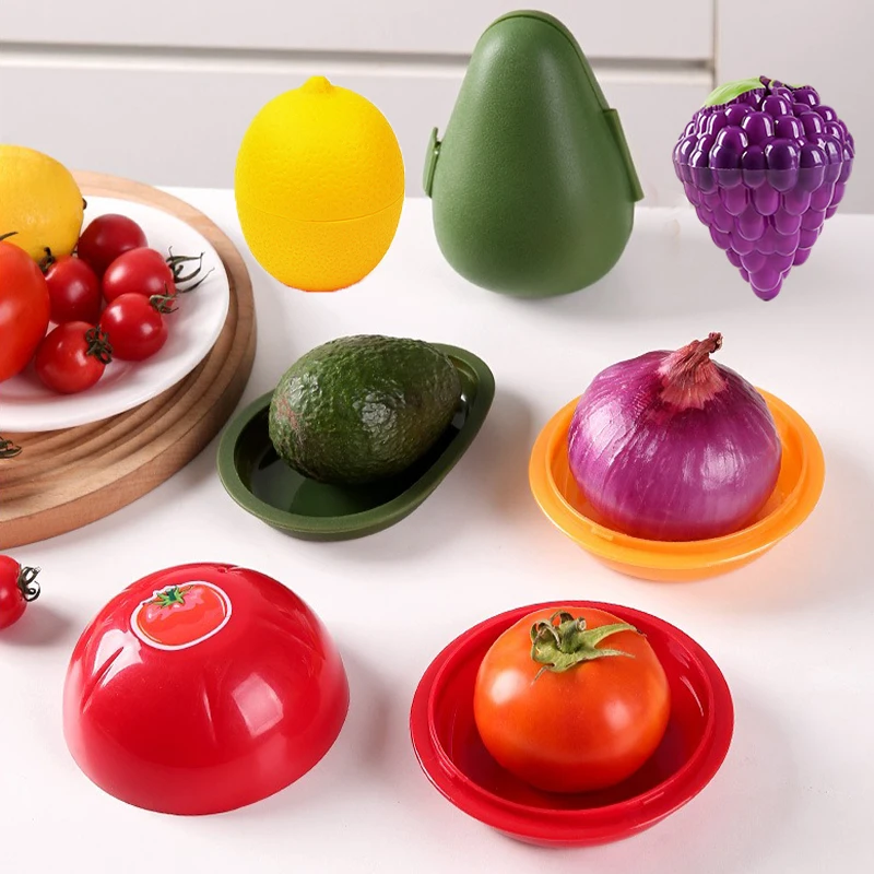 

New Multi Purpose Fruit Veggie Storage Box for Onion Lemon Avocado Tomato Garlic Pepper Refrigerator Crisper Container Kitchen