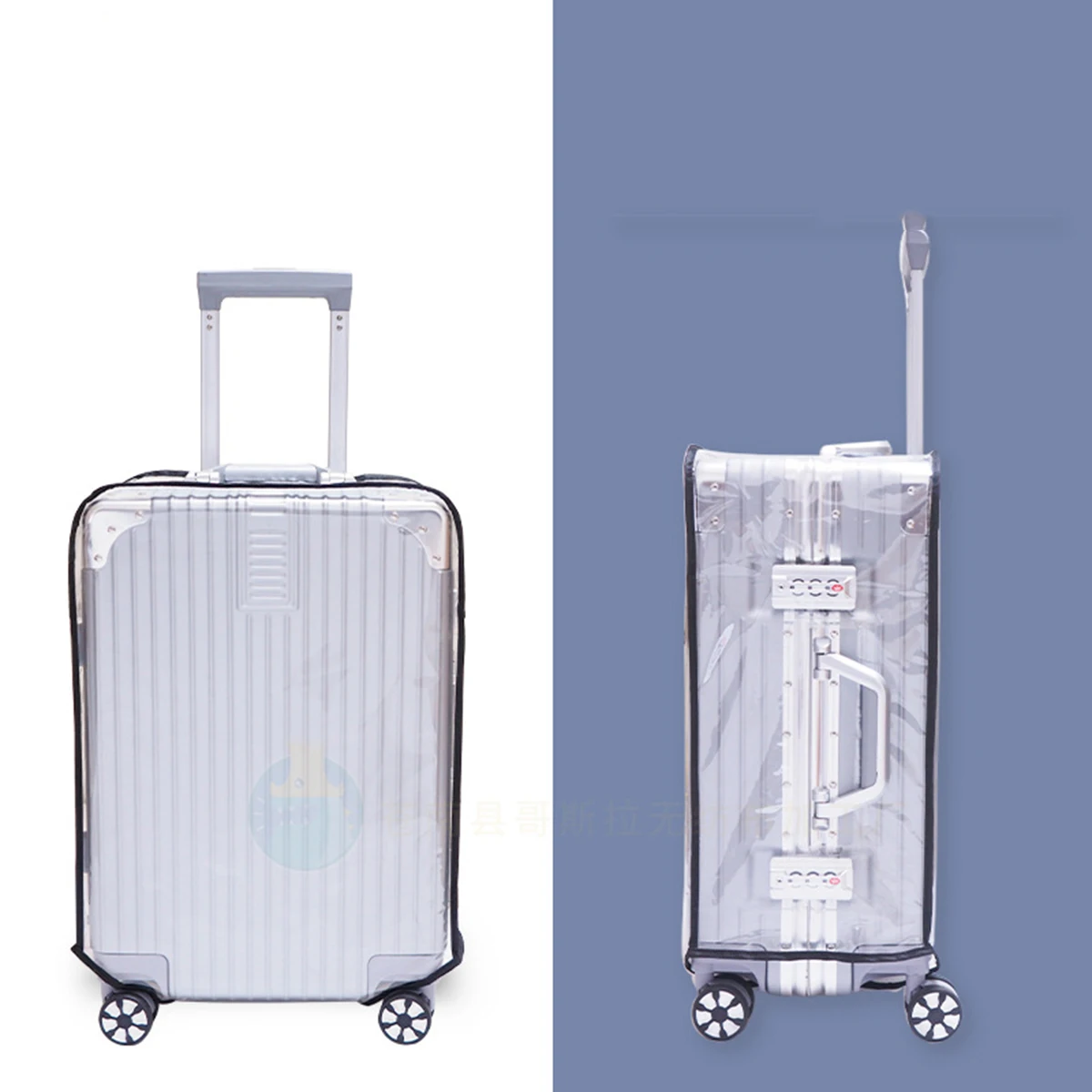 1pc PVC transparent box cover Trolley case cover Luggage case cover Waterproof and wear-resistant protective suitcase cover