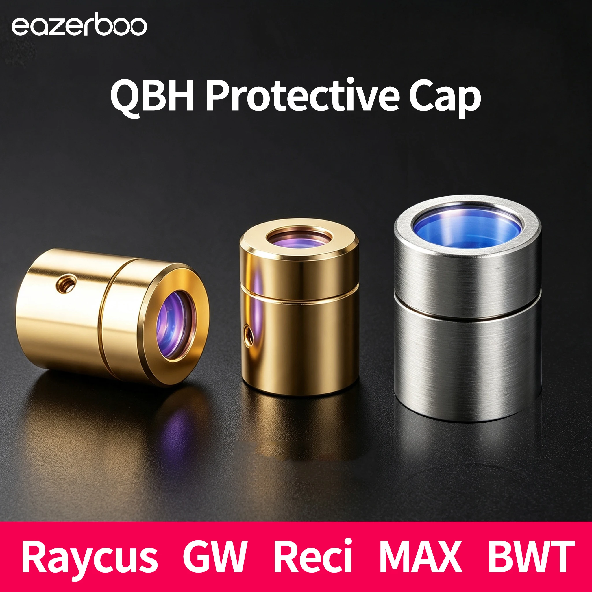 QBH Protective Cap Raycus Max IPG RECI BWT GW Laser Source Protection Windows Lens D12.8 H12 H16 H17 H14 Fiber Optic Crystal