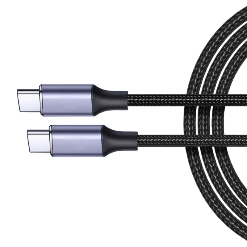 Cavo da 100W da USB C a USB C Cavo 90 gradi TIPO CORDA DELLA CHE CAVO VACIPA CAVO CARICA 480 MBPS PER I PARLETS PARTEMI