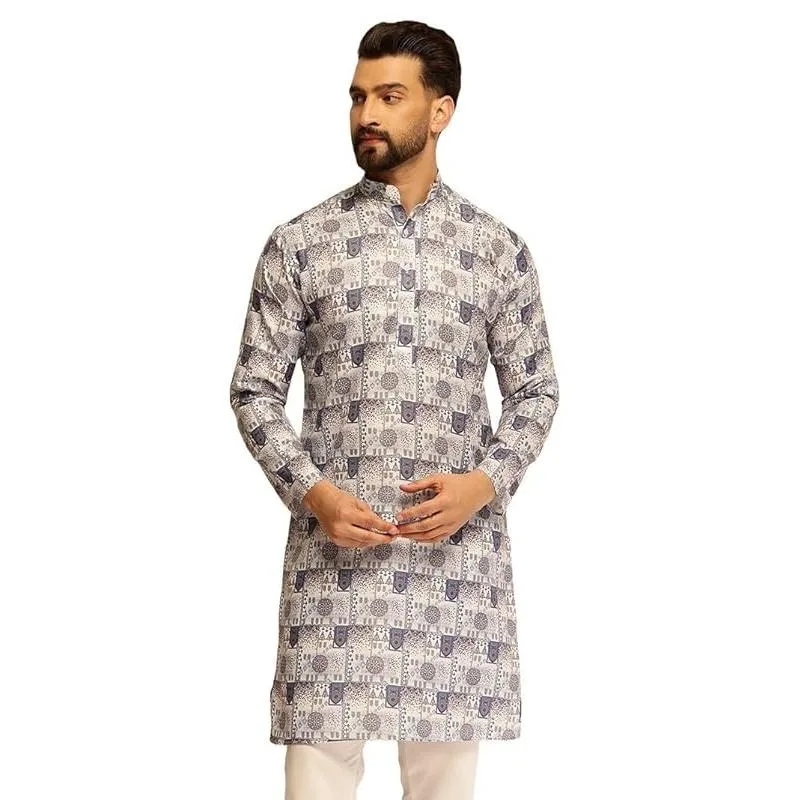 رداء رجالي مسلم بأكمام طويلة نمط عرقي 2025 بياقة واقفة ملابس عربية للرجال رداء إسلامي غير رسمي على الطراز الوطني #4