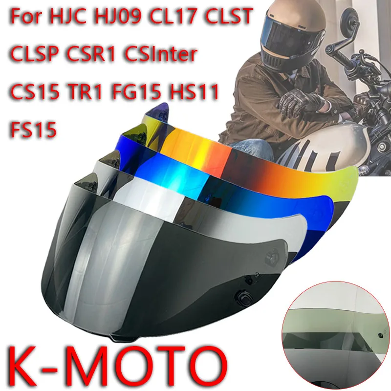 FG15 HS11 FS15 Visor for HJC CL17 CLST CLSP CSR1 CSInter CS15 TR1 HJ09 Electroplated Sunscreen Uv Cut Visor Helmet Accessories