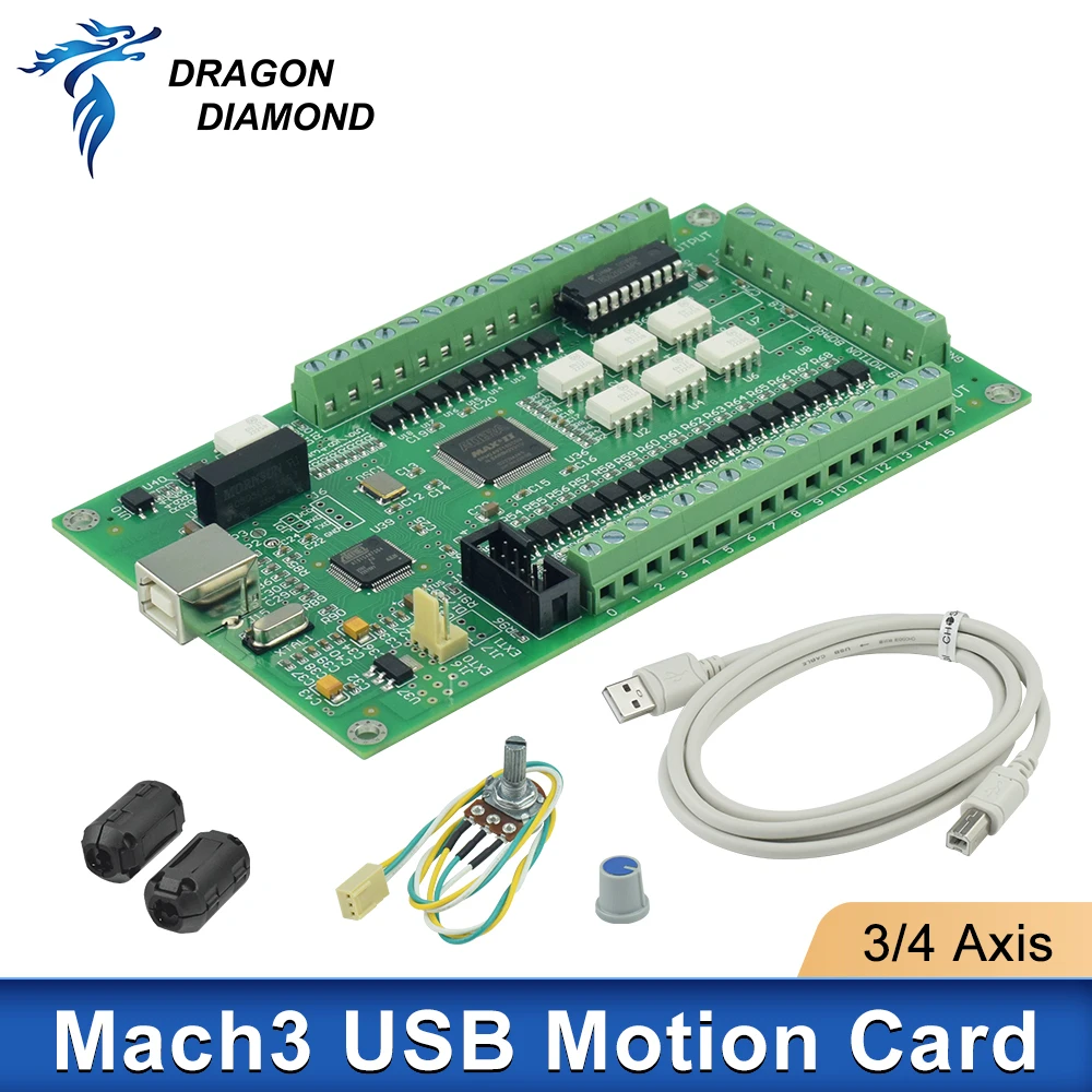 

3Axis 200KHZ CNC Controller MACH3 USB Motion Control Card for Stepper Motor Servo Motor