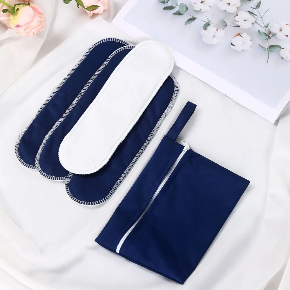 Washable Reusable Cloth Sanitary Pads 15Pcs Set Skin‑Friendly Absorbent Leak‑Proof Eco‑Friendly For Period Postpartum Women