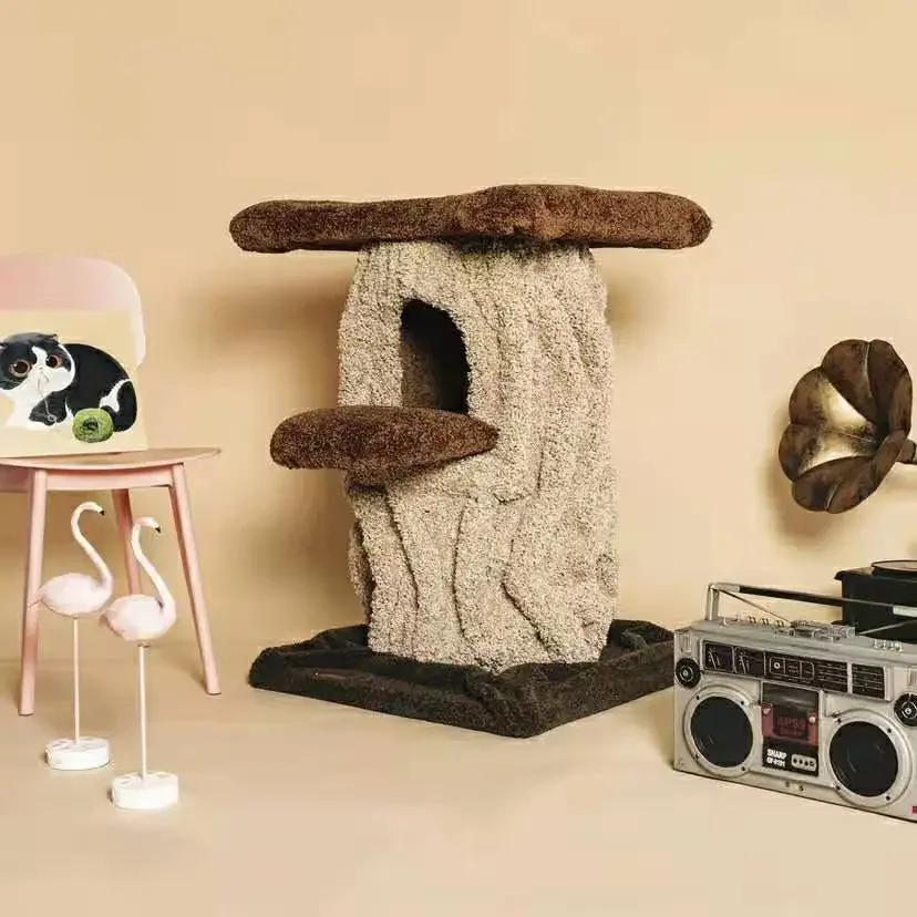 Camily Wholesale High Quality Big Wooden Scratcher Tower Cat Tree House