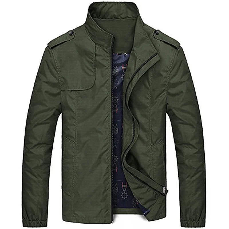 

Men's Waterproof jackets Man Solid Waterproof Outdoor Caogo Coat men Plus Size Casual Windbreaker Zipper Jackets Slim fit Jacket