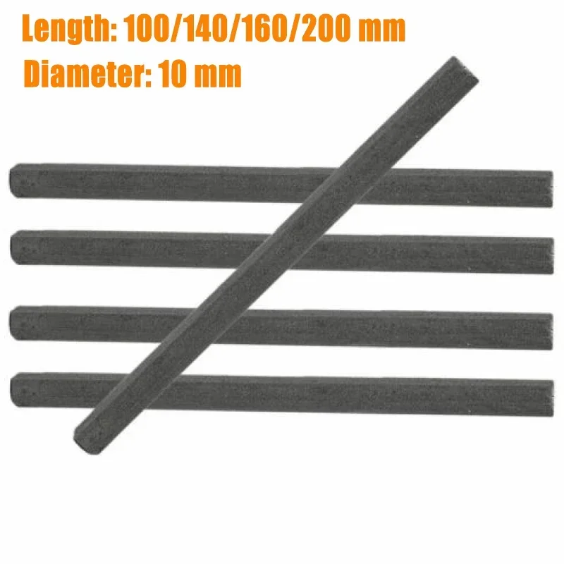 1PC 10X100/140/160/200mm Loopstick Ferrite Rod for Radio Antenna Crystal Aerial Transformer Black Mn-Zn Ferrite Rod Material