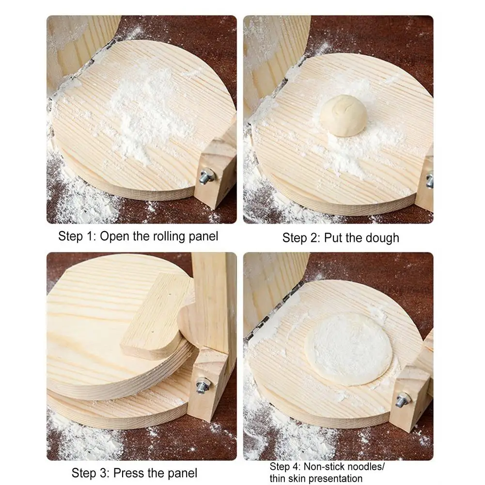 Wooden Tortilla Press Dumpling Chapati Maker For Making Roti Corn Cake Maker Kitchen Gadget Bakeware Pie Tools For Making Arepas