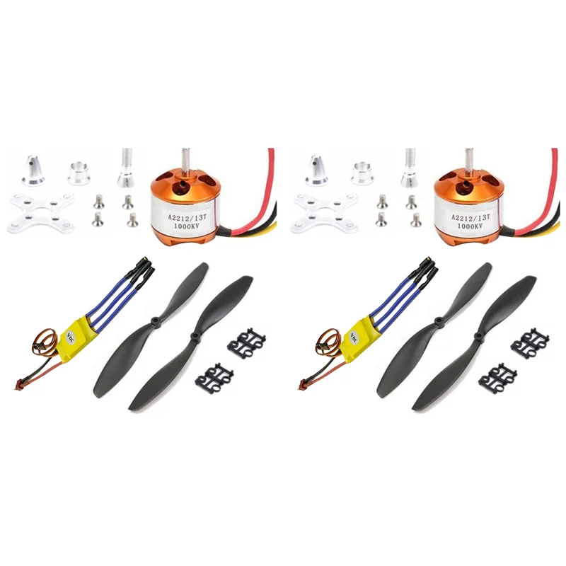 

ODIES-2X RC 2212 1000KV Brushless Motor+30A ESC Electric Speed Controller+1045 Propeller Kit For RC Multicopter Quadcopter