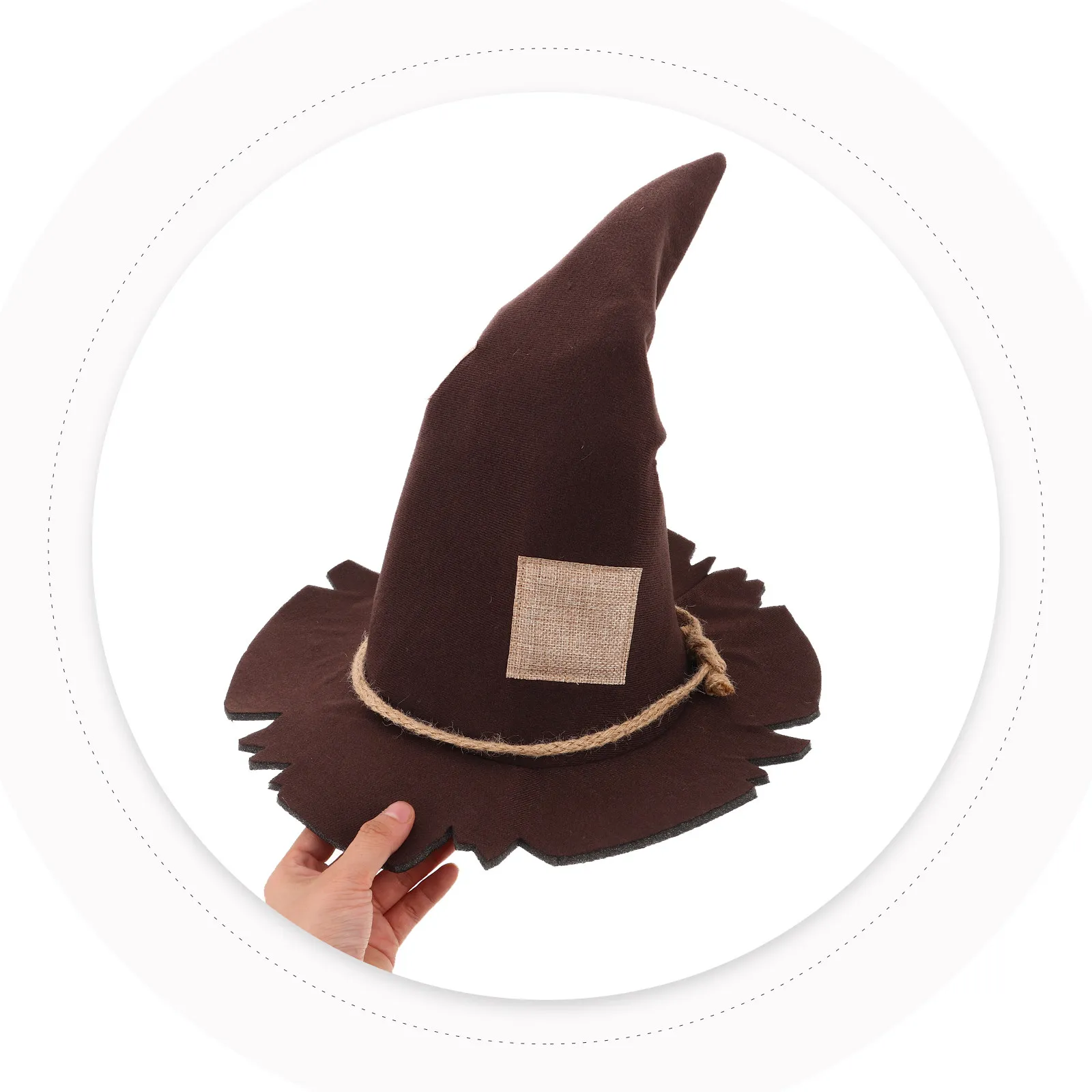 

Мягкая нетканая шляпа ведьмы для Хэллоуина, костюм волшебника-пугала, заостренный дизайн, удобная, дышащая, устойчивая к выцветанию, компактная, складная