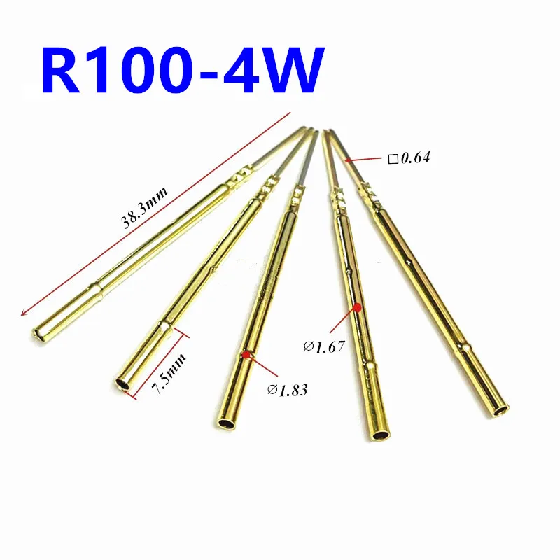 100 sztuk/worek R100-4W testowanie średnicy zewnętrznej tulei igły o średnicy 1.67mm długość 38.3mm z drutu zwijanego gniazda igły