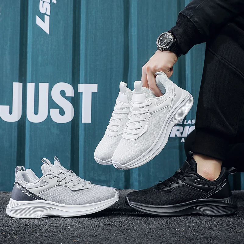 Scarpe casual da uomo taglie forti 50 Scarpe da ginnastica in rete di moda Comfort Scarpe da corsa con suola spessa per uomo Scarpe da allenamento morbide Zapatos Hombre