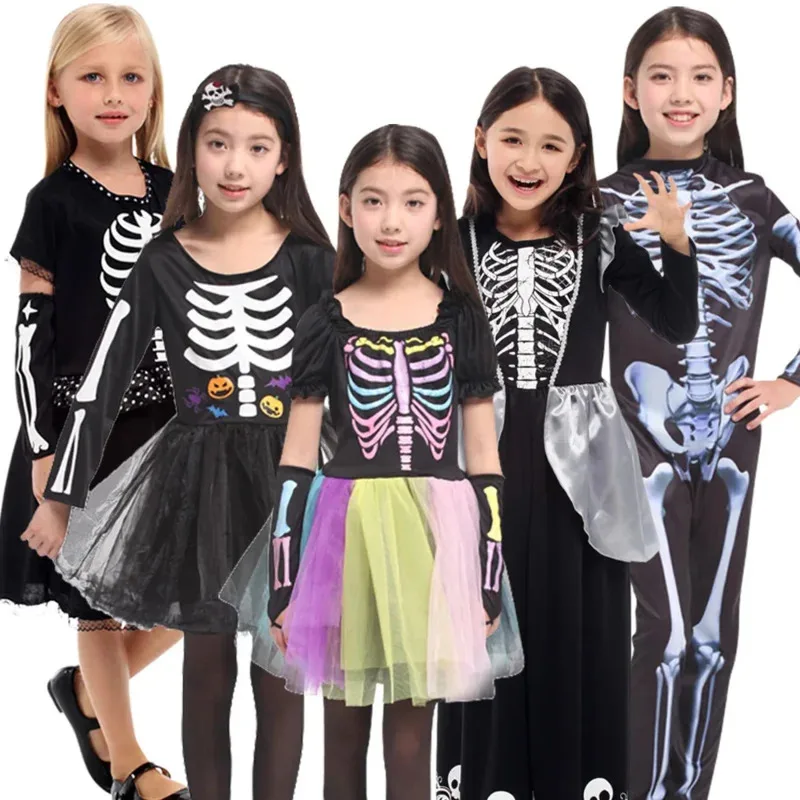 

Halloween Kids Scream Ghost Face Costume Kids Vampire Costume Skeleton Cosplay Costumes Carnival Dress Up