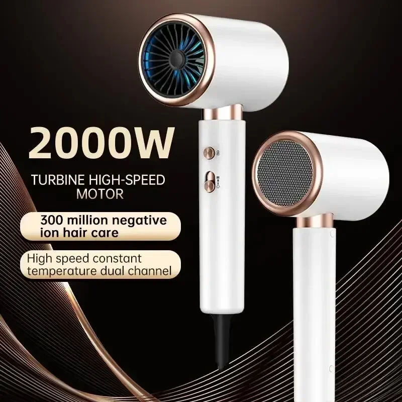 

Профессиональный фен Turbo Ionic 1875 Вт, малошумный, постоянная температура, быстросохнущий, легкий для домашнего салона, путешествий, 110 В-240 В
