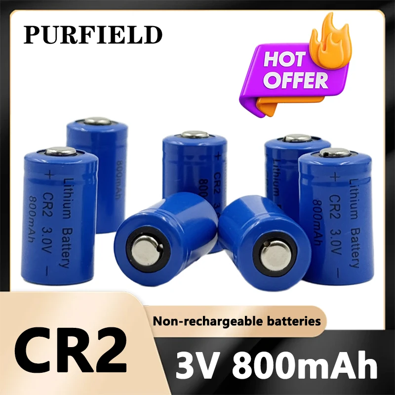 

PURFIELD CR2 3 В 800 мАч DLCR2 ELCR2 CR15266 литиевая батарея для цифровой камеры принтер дальномер фонарик сухая основная батарея