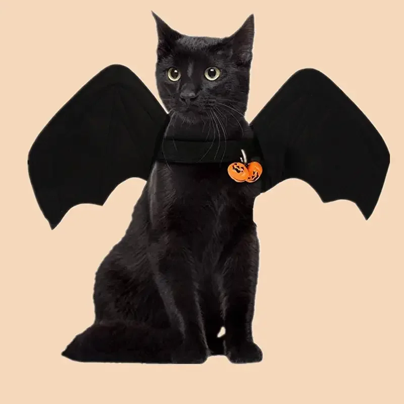 

Cats And Dogs Halloween Bat Wings Costumes With Bells