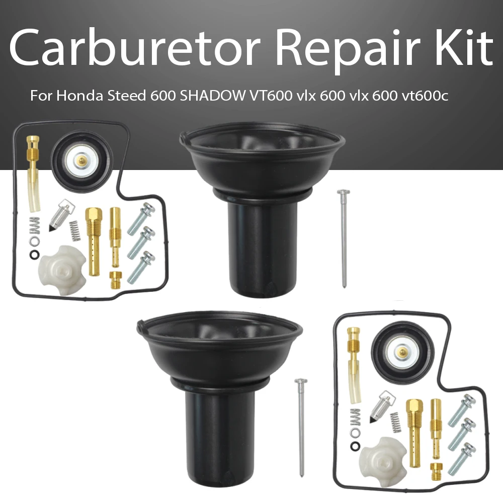 

2 Set Carburetor Repair Kit For Honda Steed 600 SHADOW VT600 vlx 600 vlx 600 vt600c Diaphragm Valve Gasket Rebuild Parts