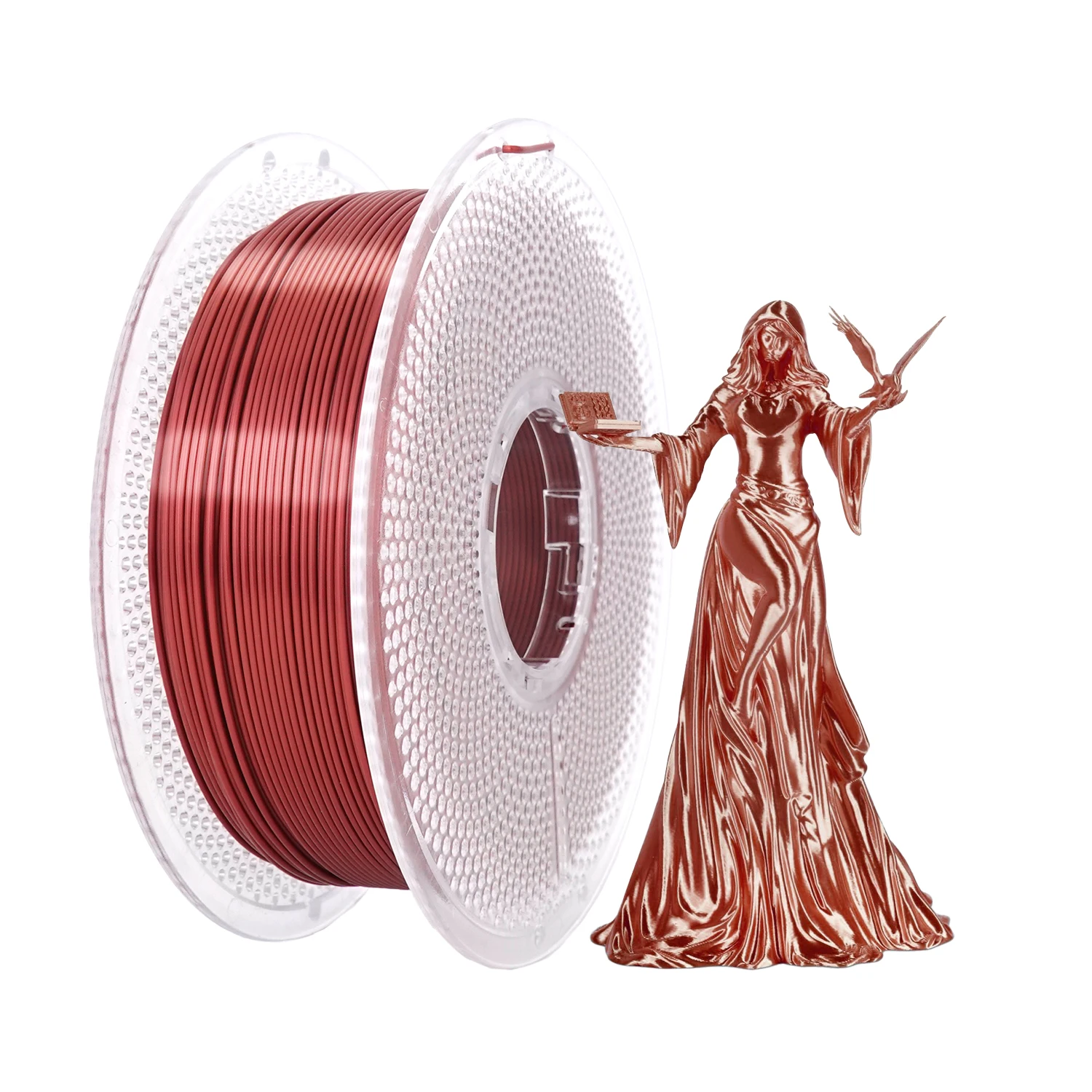 

Шелково-красная медная нить PLA 1,75 мм, 1 кг (2,2 фунта), объемная точность +/-0,03 мм, подходит для большинства 3D-принтеров FDM PLA-1 кг шелково-красного цвета + Coppe