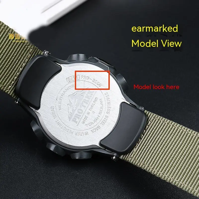 Hoge Kwaliteit Nylon Horloge Accessoires Voor Kaart Gemonteerd Casio Protrek Serie Prw3000/3100/6000/6100y Nylon Band Canvas Armband