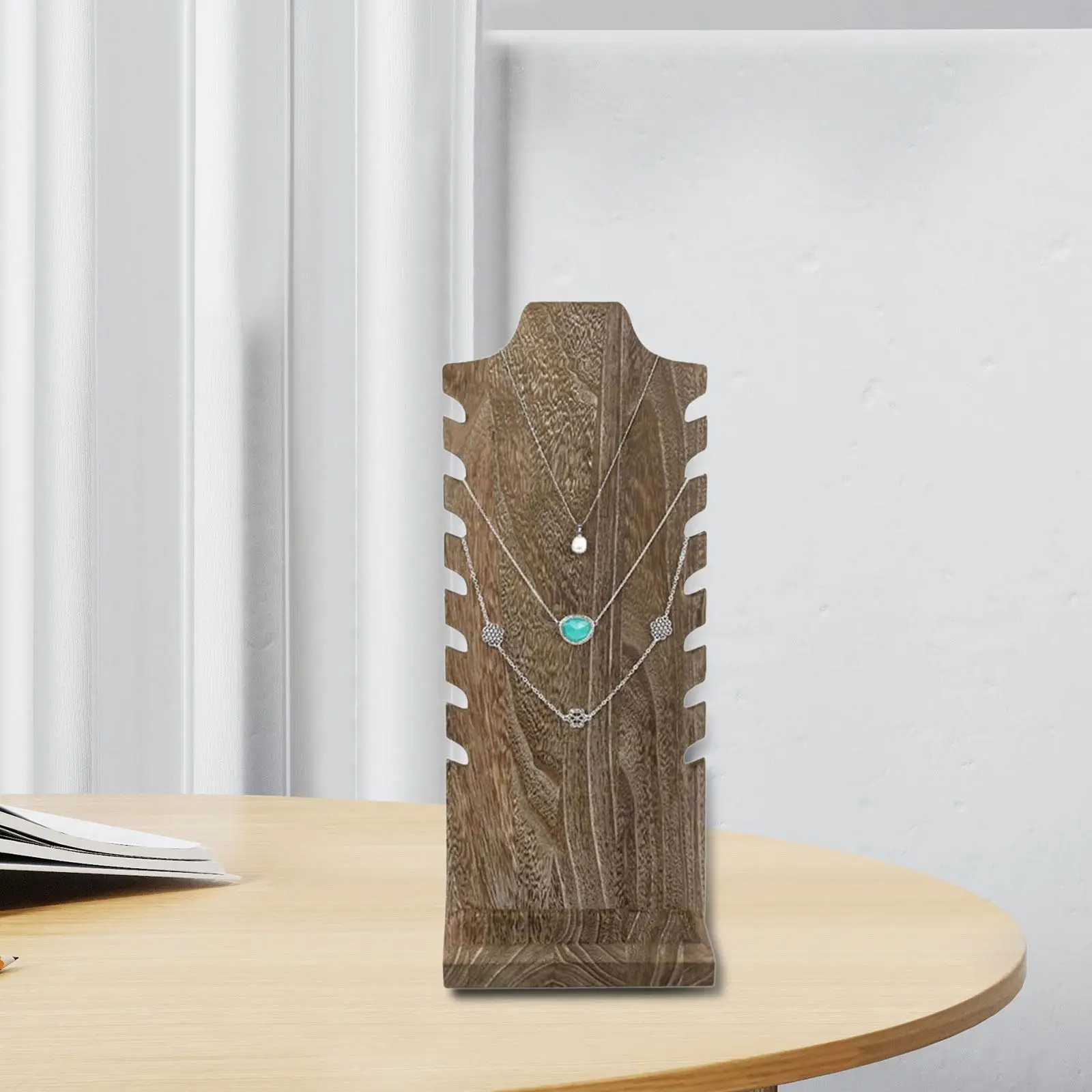 

Necklace Tabletop Display Board Stand Brown for Personal Use Versatile