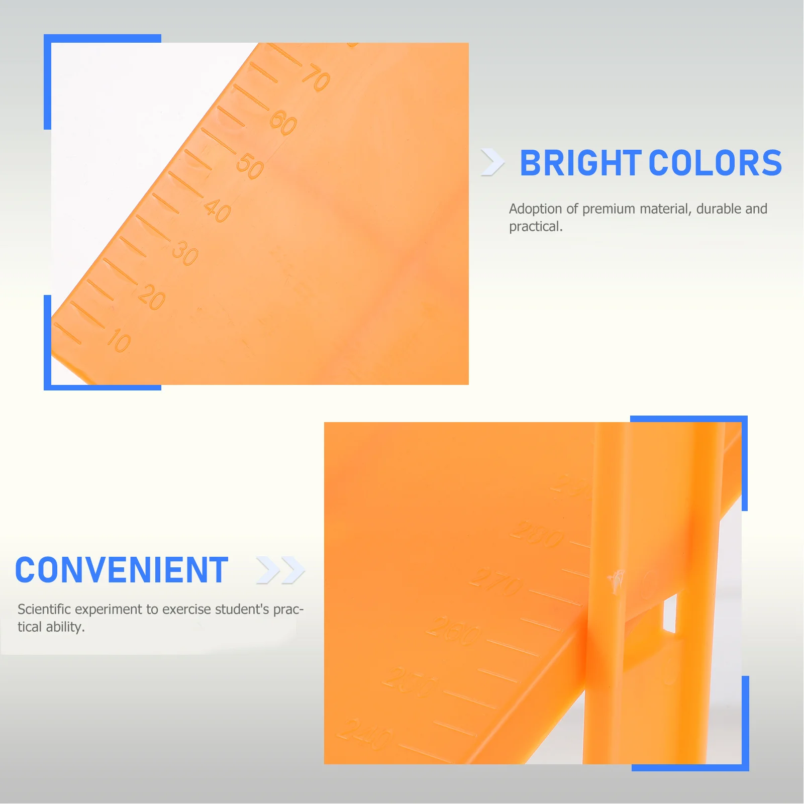 Placas inclinadas de plástico para experimentos de física, equipo de enseñanza de física de Color aleatorio, uso escolar, 3 uds.