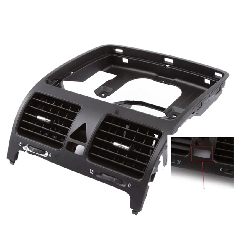 1 PC 1K0819728E Front Center Dashboard Air Outlet Vent Black Kits With Hole Or VW Jetta MK5 Golf / GTI 5 MK5 Rabbit 1K0819728F