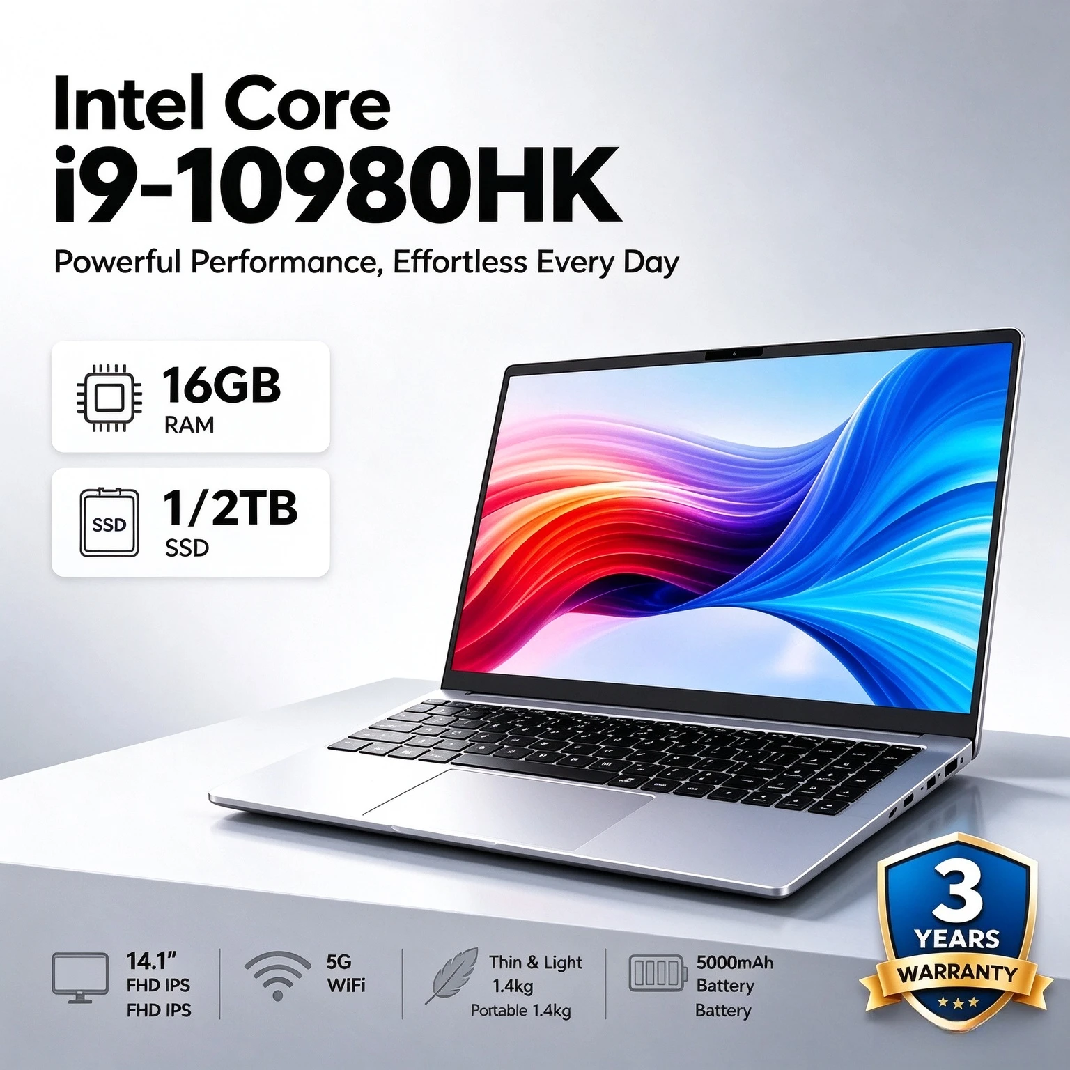 Intel Core I9 10980HK laptop 14.1 inch 16GB RAM 1/2TB SSD Portable Gaming laptops Office PC Notebook computer