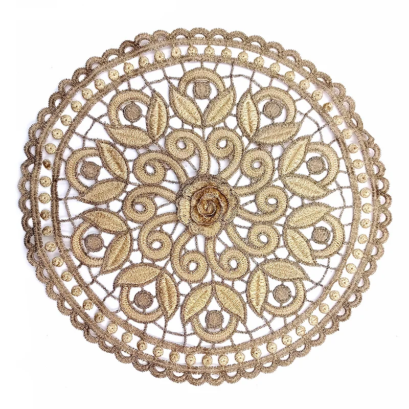 1 PCS Table Embroidery Craft Placemat European Style Lace Insulation Plate Mat Anti-scald Coaster Table pads