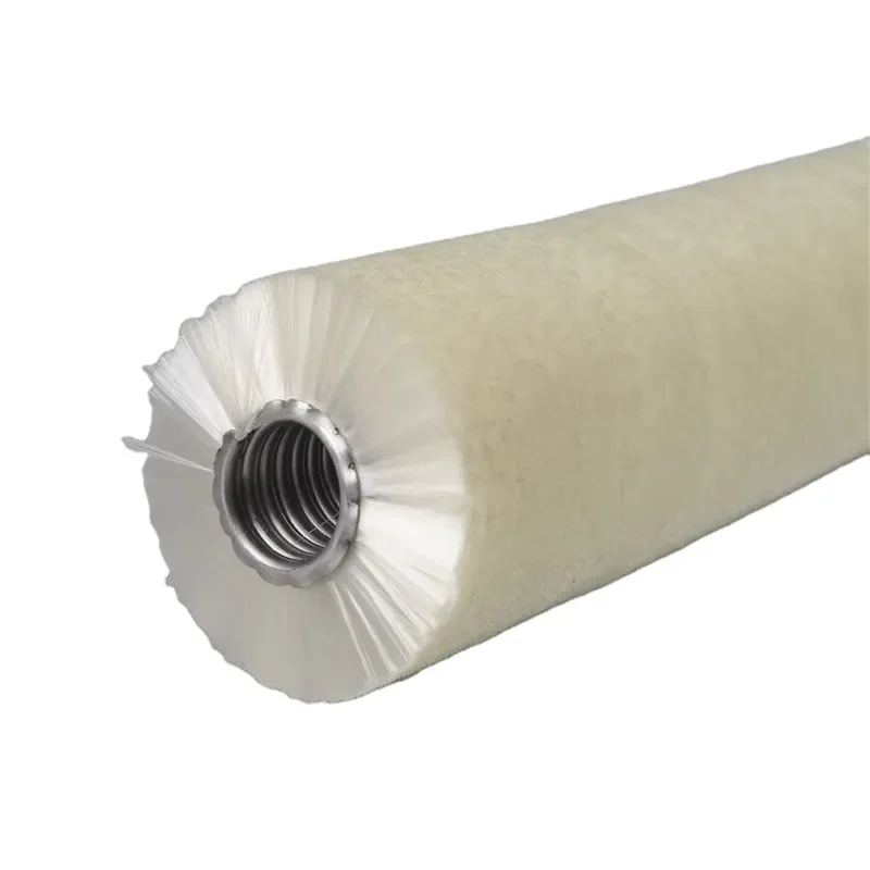 brush Industrial Rotary Soft Nylon Bristles Spiral Roller Brushes for Low-E Glass Washing Machine
