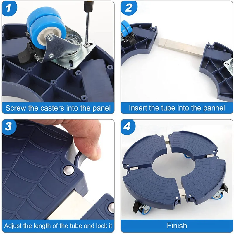 علبة نباتية ABLK 2X مع عجلات شديدة التحمل بسعة 440 رطل، حامل نباتي دوار قابل للتعديل مع وظيفة الكبح