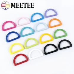 50Pcs Meetee 10-38mm Plastic Buckles D Ring for Backpack Strap Hanger Dog Collar Webbing DIY Luggage Hook Bag Decor Accessories