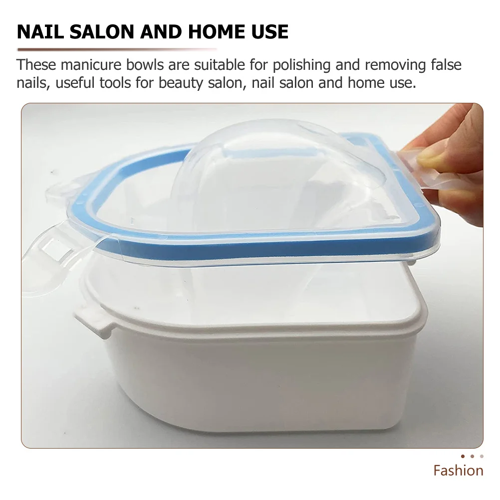 2 قطعة مسمار الفن نقع السلطانيات قسط مادة البولي بروبيلين مانيكير العناية باليدين السلطانيات إزالة طلاء الأظافر لوازم صالون الاستخدام المنزلي