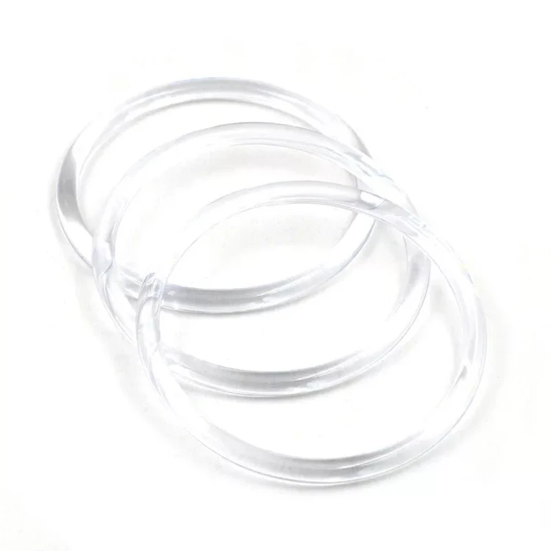 2/4/10Pcs Deepeel Acrylic Transparent Bag Handle Plastic Circle Ring Frame Handbag Replace Handles Woven-bag Brackets Accessory