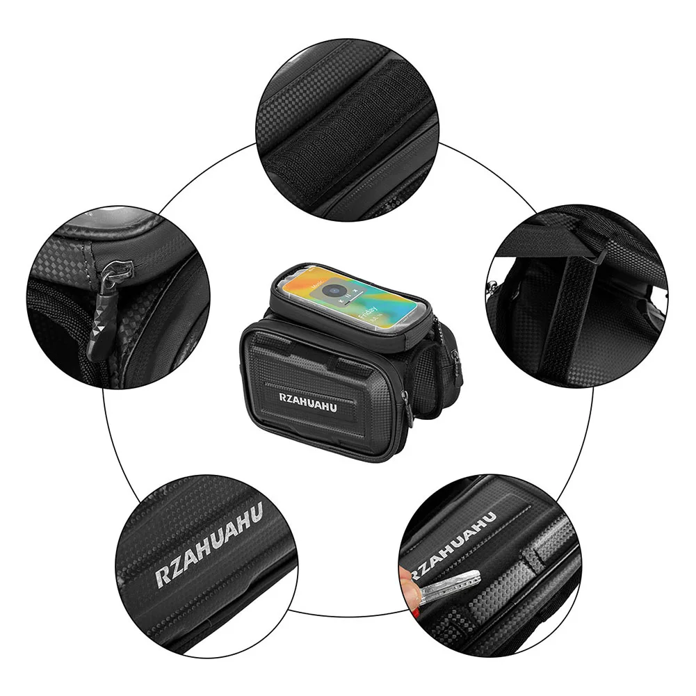 3L حقيبة الهاتف الدراجة دعم شاشة تعمل باللمس دراجة الإطار الأمامي حقيبة سعة كبيرة الدراجة الهاتف جبل حقيبة دراجة الجبلية الملحقات