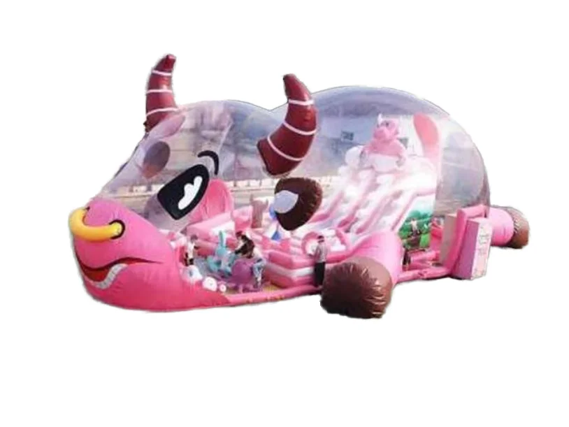 Tienda de campaña familiar con cúpula iglú de cristal inflable para patio trasero, tienda de campaña grande para exteriores, tienda de celebración transparente