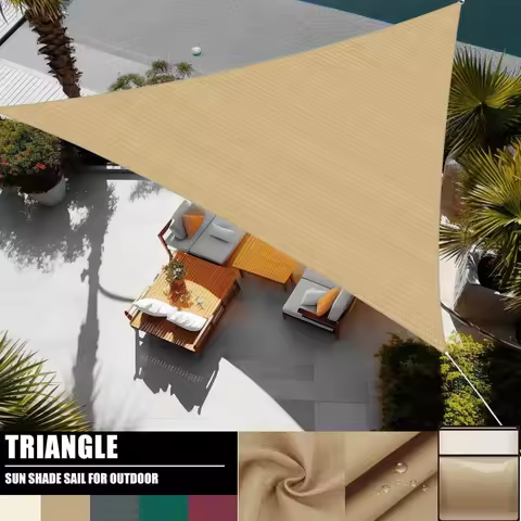 Triangle Sun Shade Sail 5x5x5m 3x3x3m Canopy UV Block Sunshade Waterproof Shelter for Outdoor Patio Garden Backyard Deck